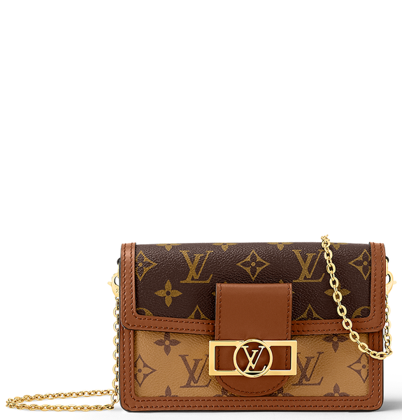  Túi Nữ Louis Vuitton Dauphine Chain Wallet Monogram Canvas 'Beige' 
