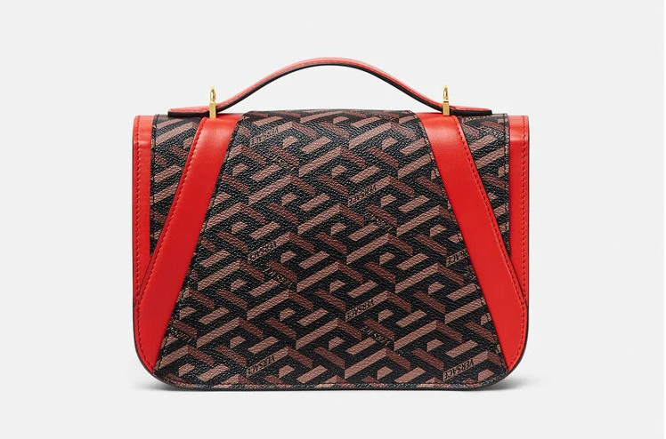 Túi Nữ Versace Virtus La Greca 'Red Brown' 