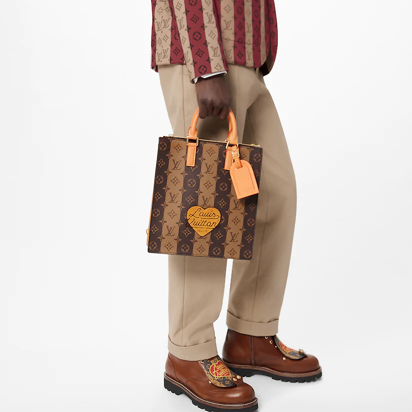  Túi Nam Louis Vuitton Sac Plat Messenger Monogram Stripes 'Brown Canvas' 