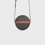  Túi Nữ Celine Round Purse On Strap In Triomphe Canvas And Lambskin 'Brown' 