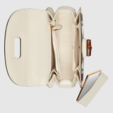  Túi Nữ Gucci Small Top Handle With Bamboo 'White Leather' ‎ 