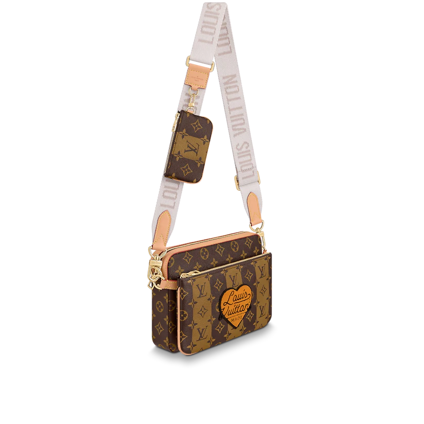  Túi Nam Louis Vuitton Trio Messenger Monogram Stripes 'Brown Canvas' 