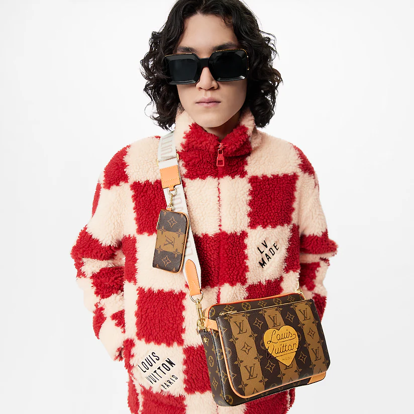  Túi Nam Louis Vuitton Trio Messenger Monogram Stripes 'Brown Canvas' 