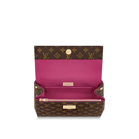  Túi Nữ Louis Vuitton Cluny BB Monogram Fuchsia Bordeaux Red 