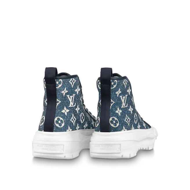  Giày Nữ Louis Vuitton Lv Squad Trainer Boots 'Navy Blue' 