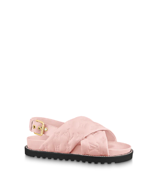  Dép Nữ Louis Vuitton Paseo Flat Comfort Sandals Rose Clair Pink 