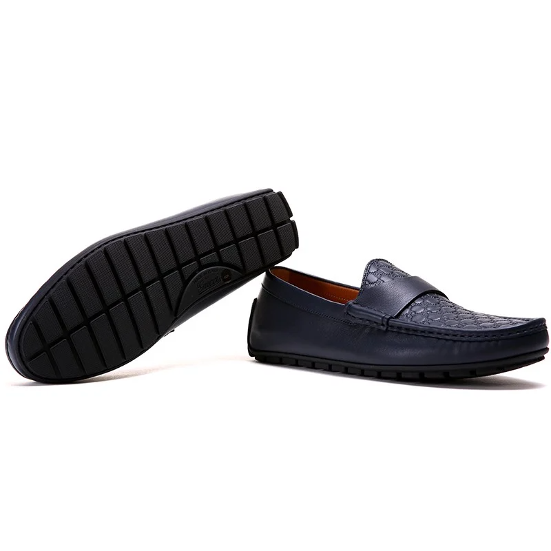 Giay Nam Gucci Micro Sima Black Leather 466904 A9LF0 4009 LUXITY