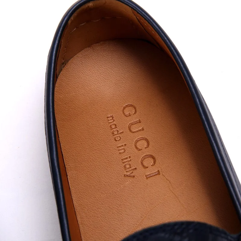  Giày Nam Gucci Micro Sima 'Black Leather' 