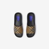  Dép Nam Burberry Check Dive Slides 'Sand' 