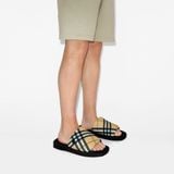  Dép Nam Burberry Check Trek Slides 'Grain' 