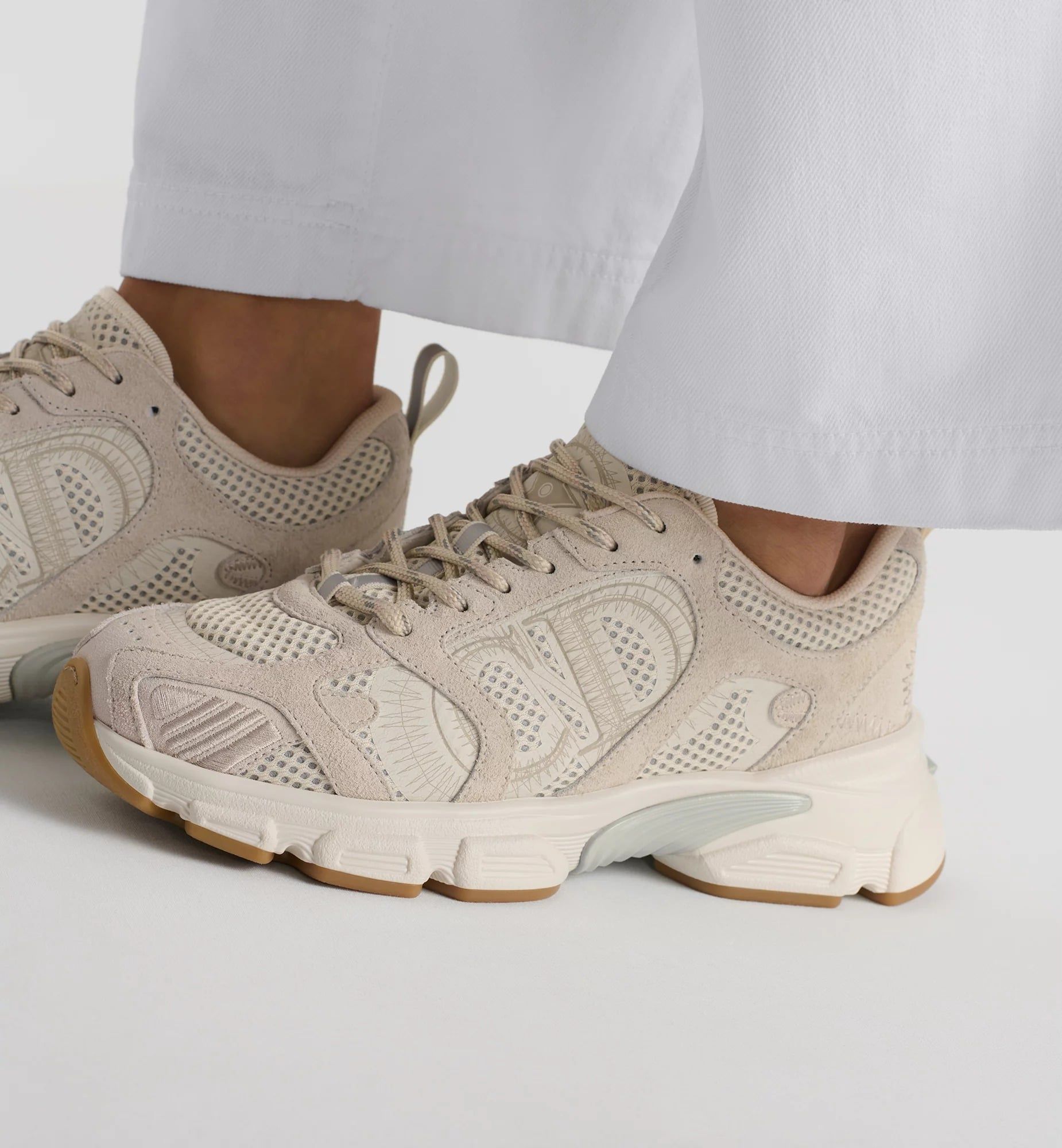  Giày Nữ Dior Chrono Sneaker 'Beige' 