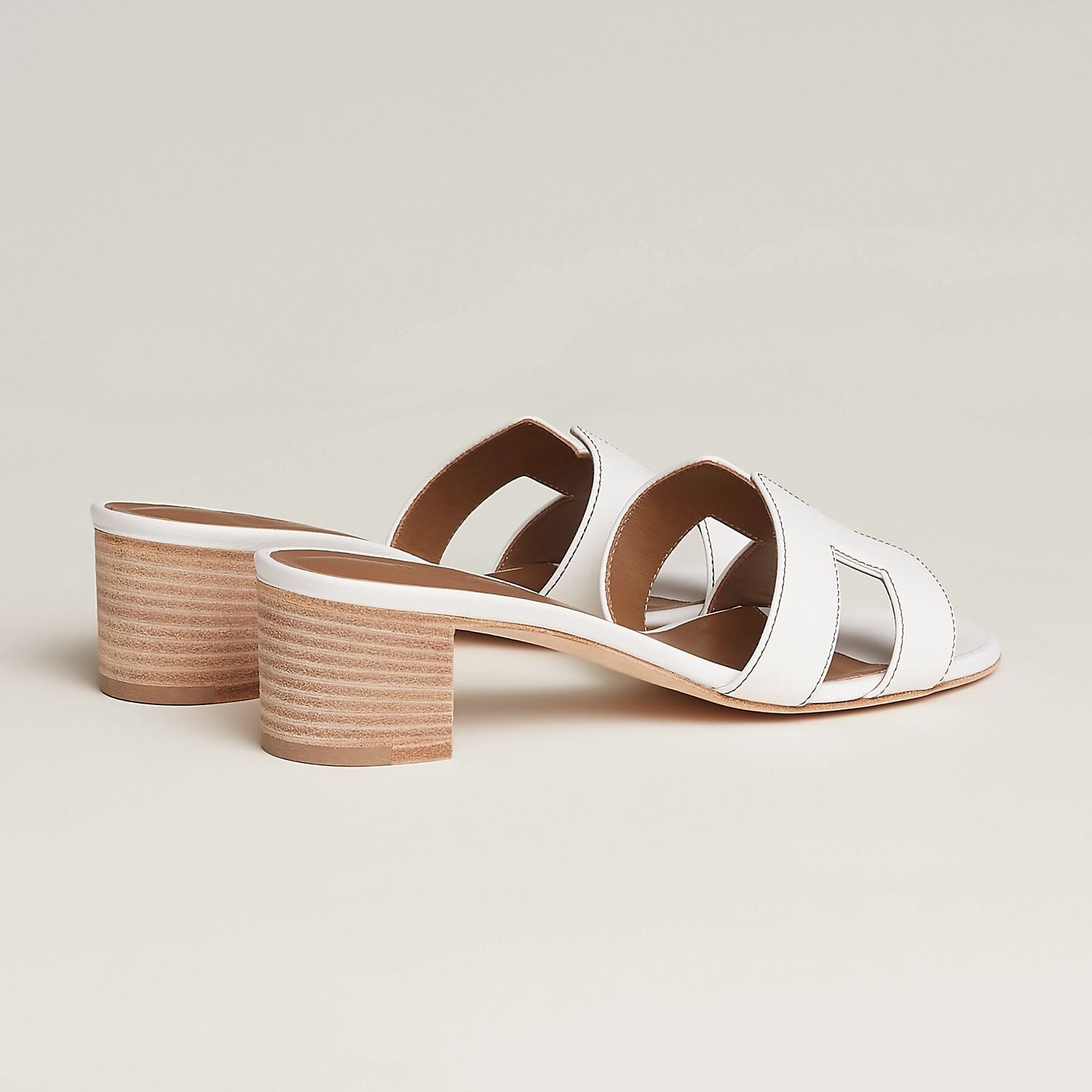  Giày Nữ Hermes Oasis Sandal 'Blanc' 