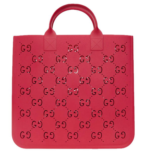  Túi Gucci GG Rubber Tote Bag 'Red' 