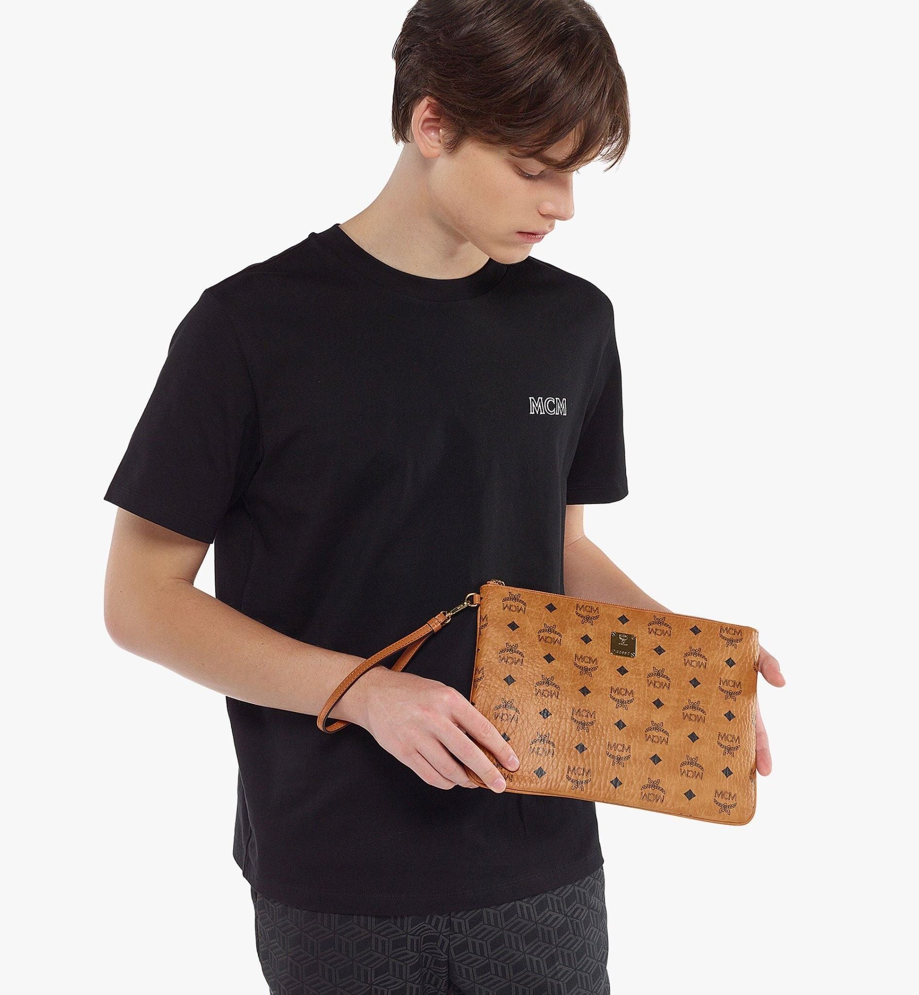  Túi MCM Wristlet Zip Pouch 'Cognac' 