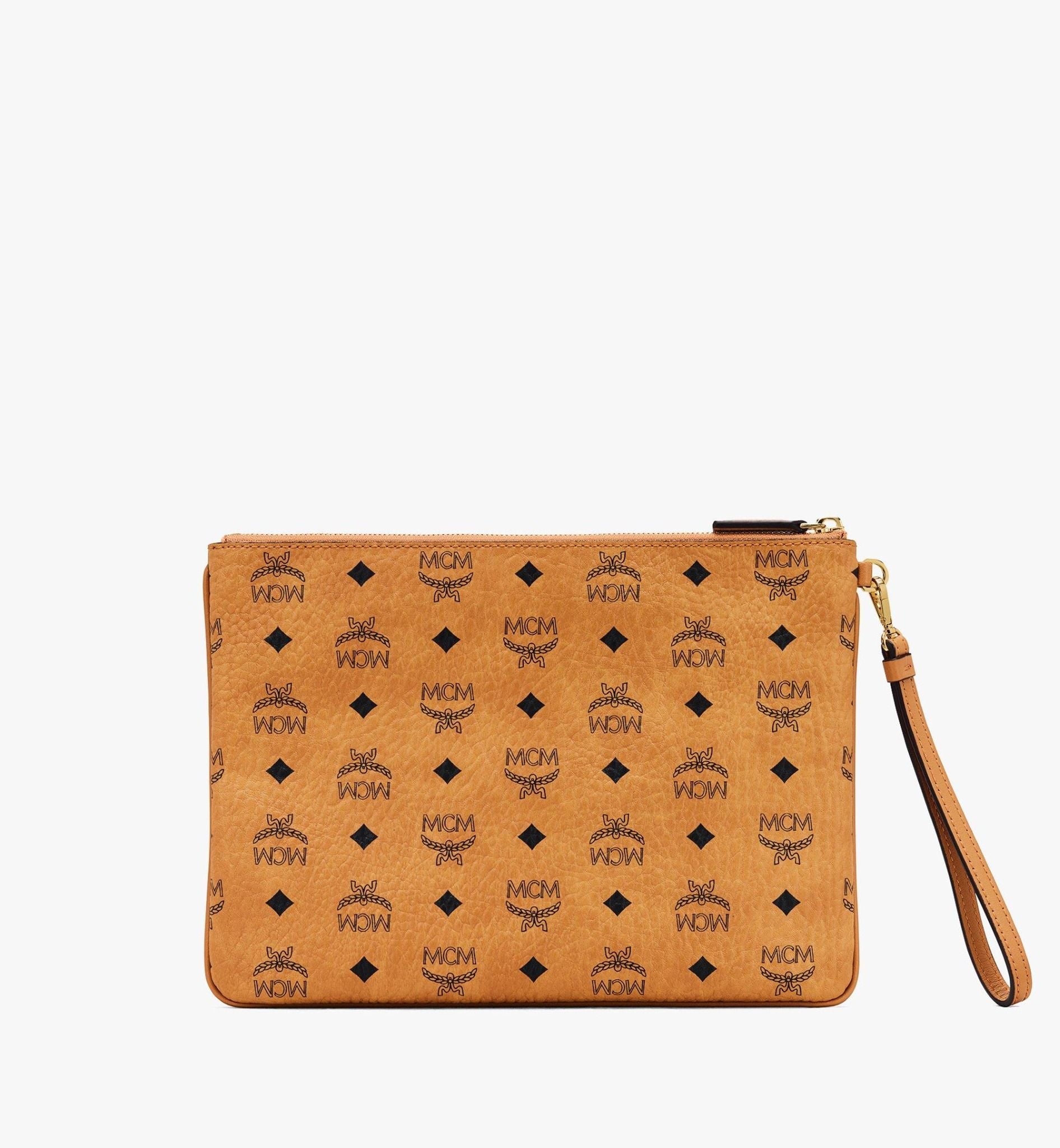  Túi MCM Wristlet Zip Pouch 'Cognac' 