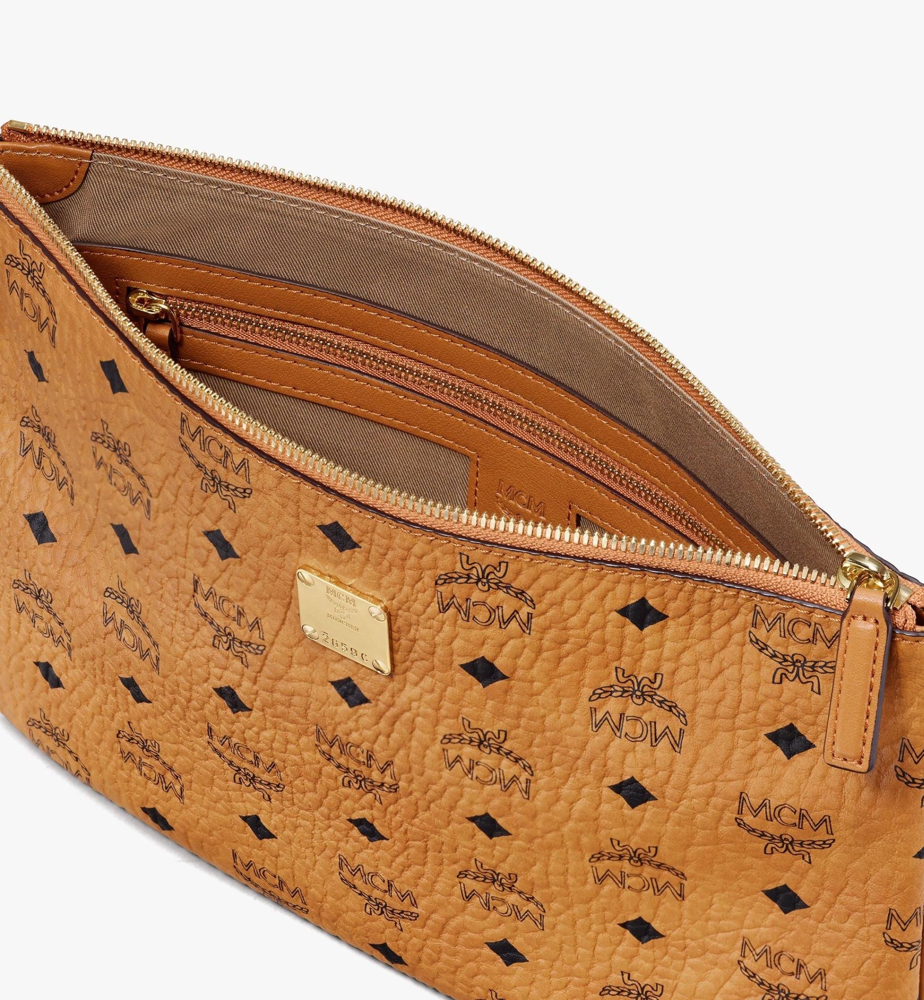  Túi MCM Wristlet Zip Pouch 'Cognac' 