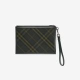  Túi Nam Burberry Check Zip Pouch 'Shadow' 