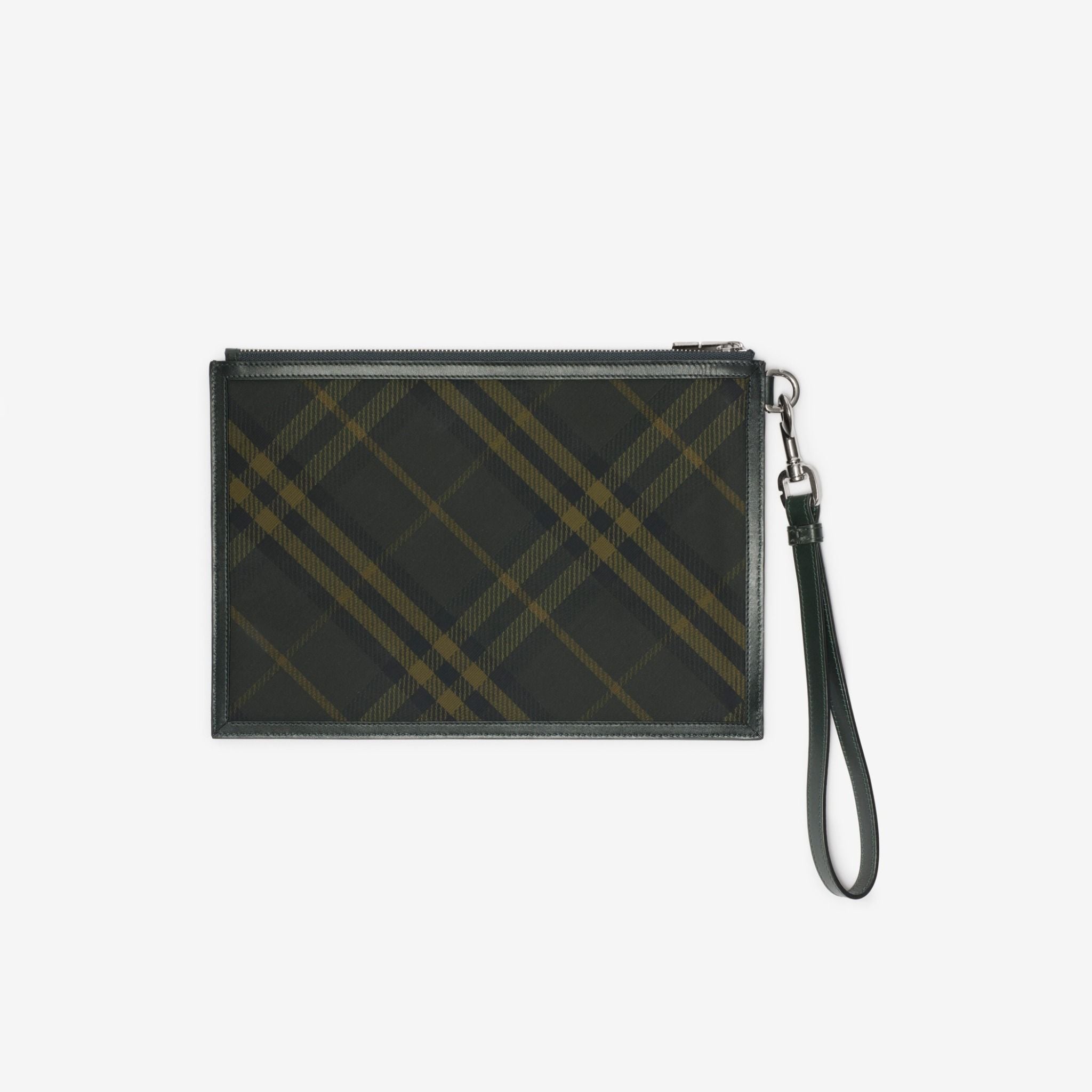  Túi Nam Burberry Check Zip Pouch 'Shadow' 