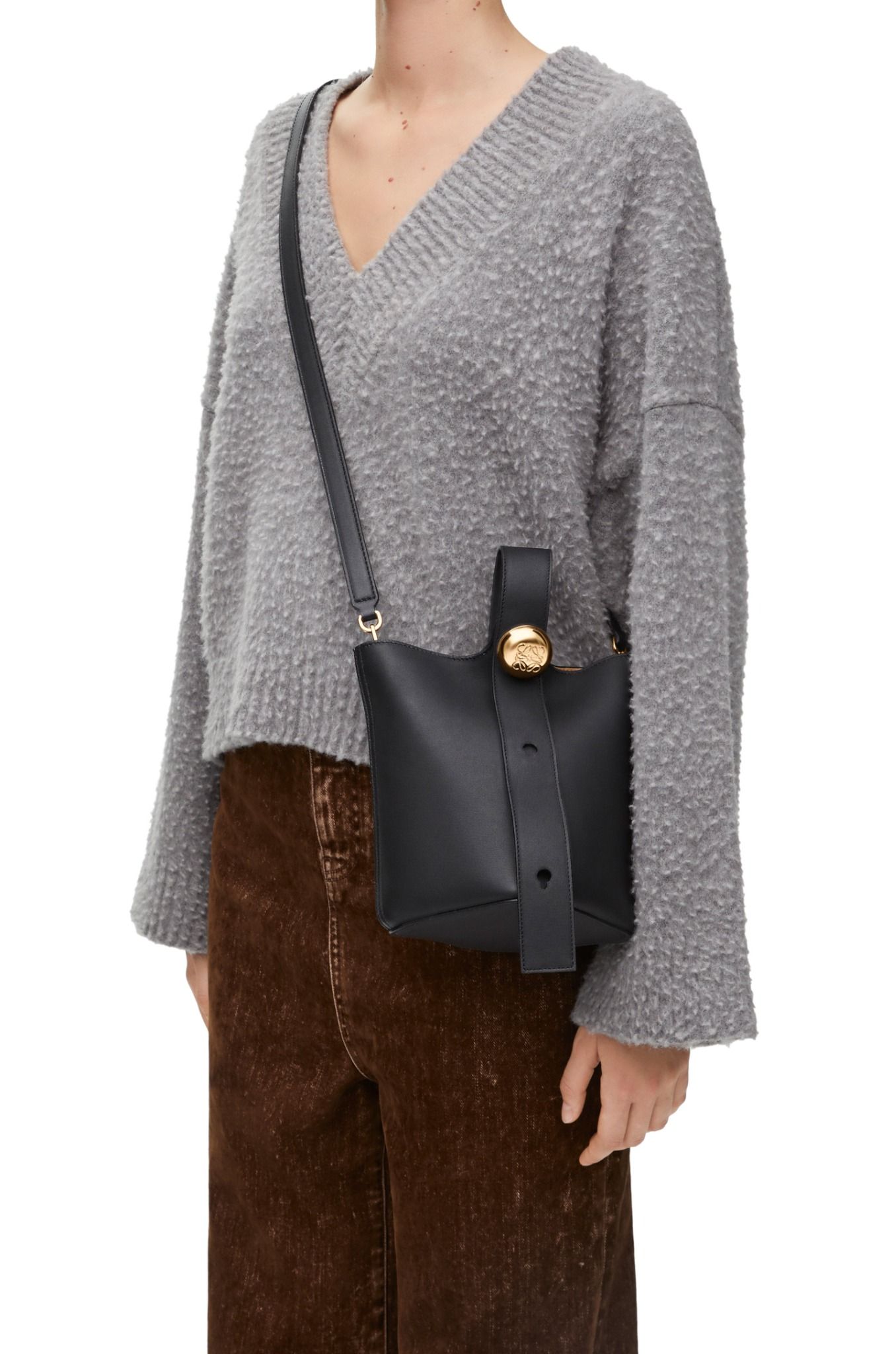  Túi Nữ Loewe Mini Pebble Bucket 'Black' 