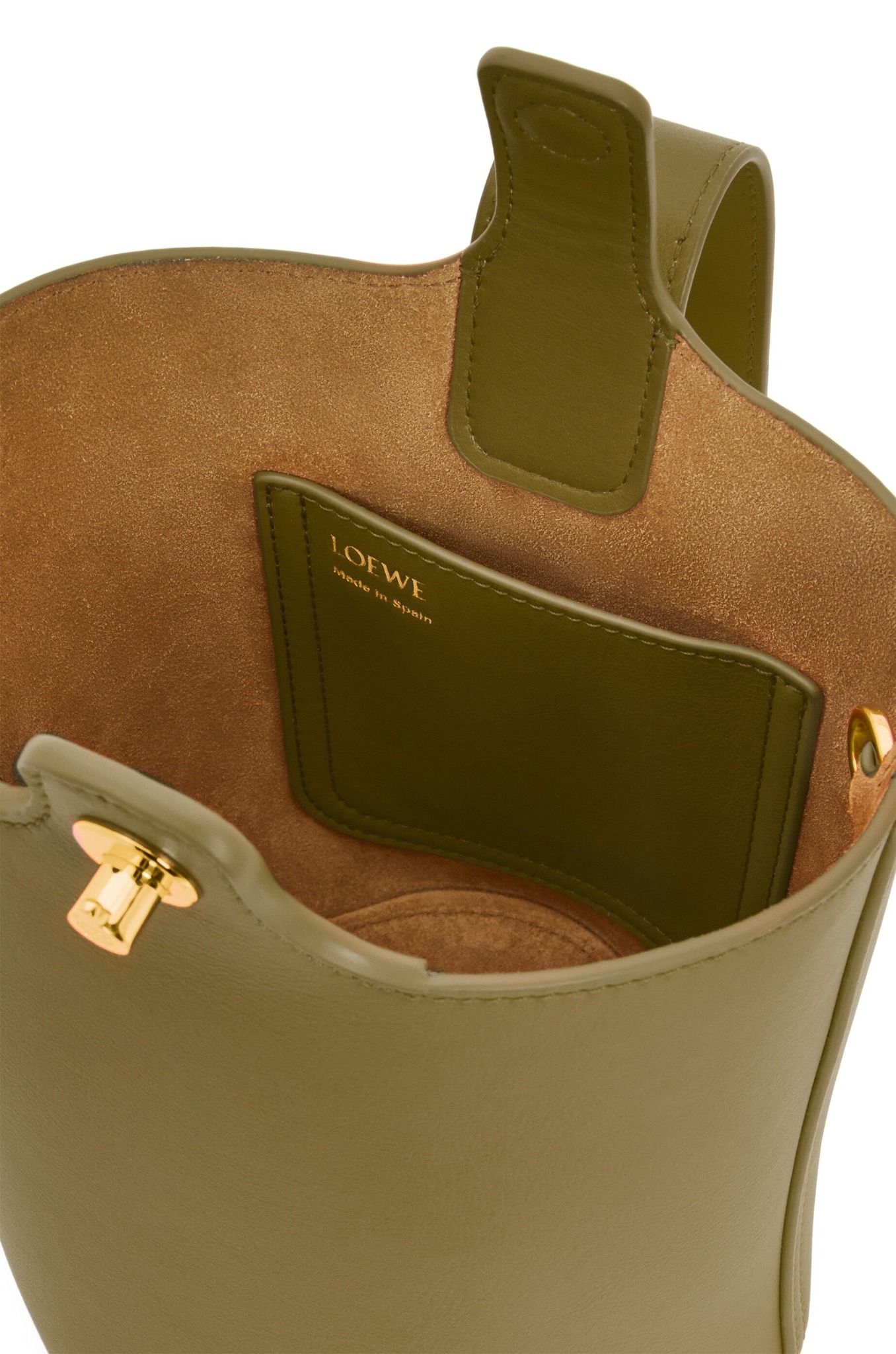  Túi Nữ Loewe Mini Pebble Bucket 'Olive' 