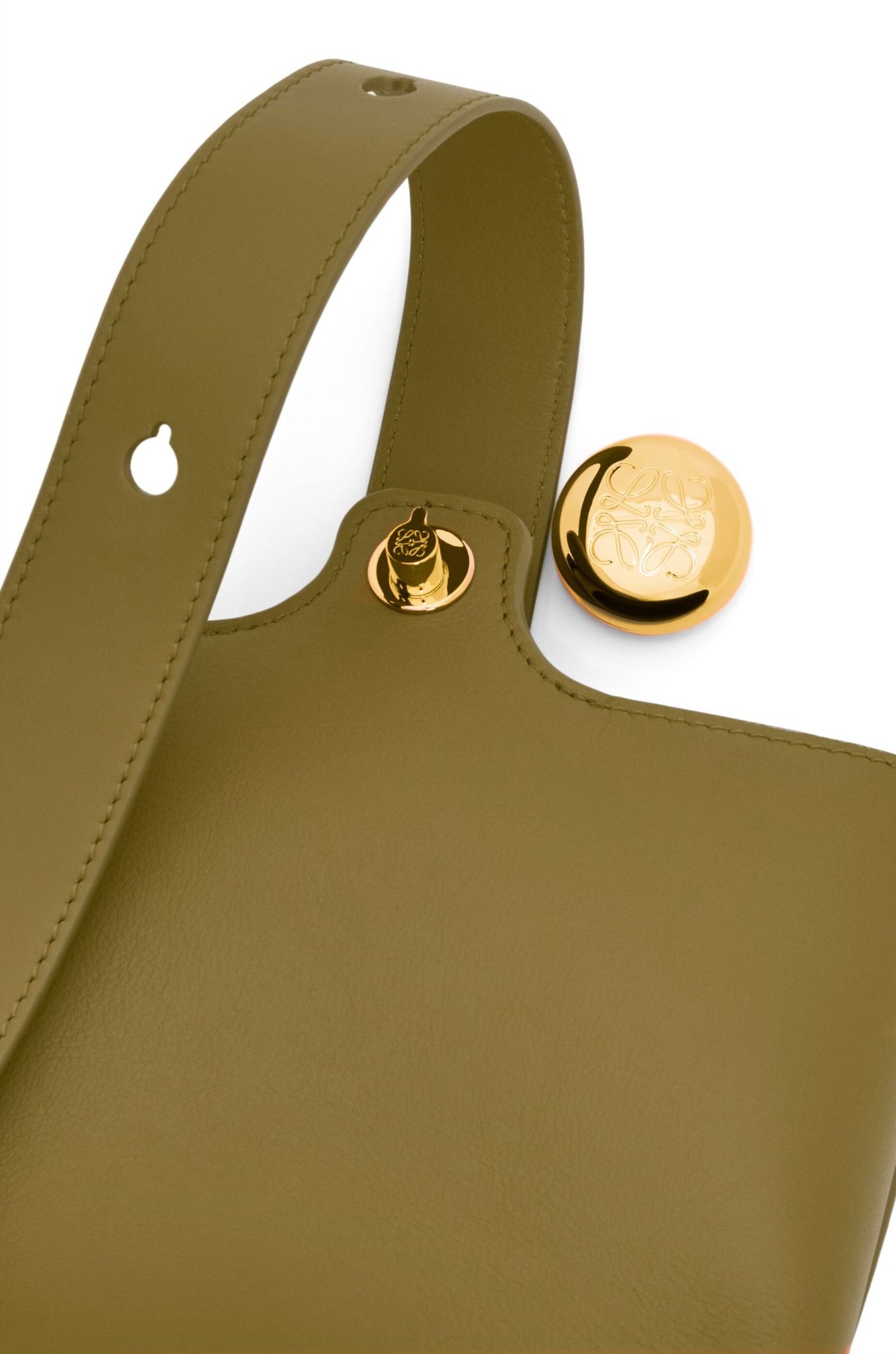  Túi Nữ Loewe Mini Pebble Bucket 'Olive' 