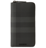  Ví Nam Burberry Check Zip Wallet 'Charcoal' 
