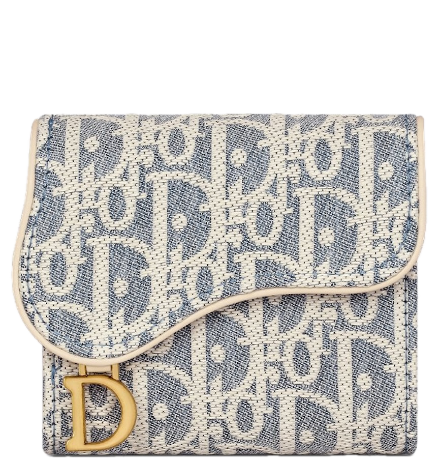  Ví Nữ Dior Saddle Lotus Wallet 'Blue' 