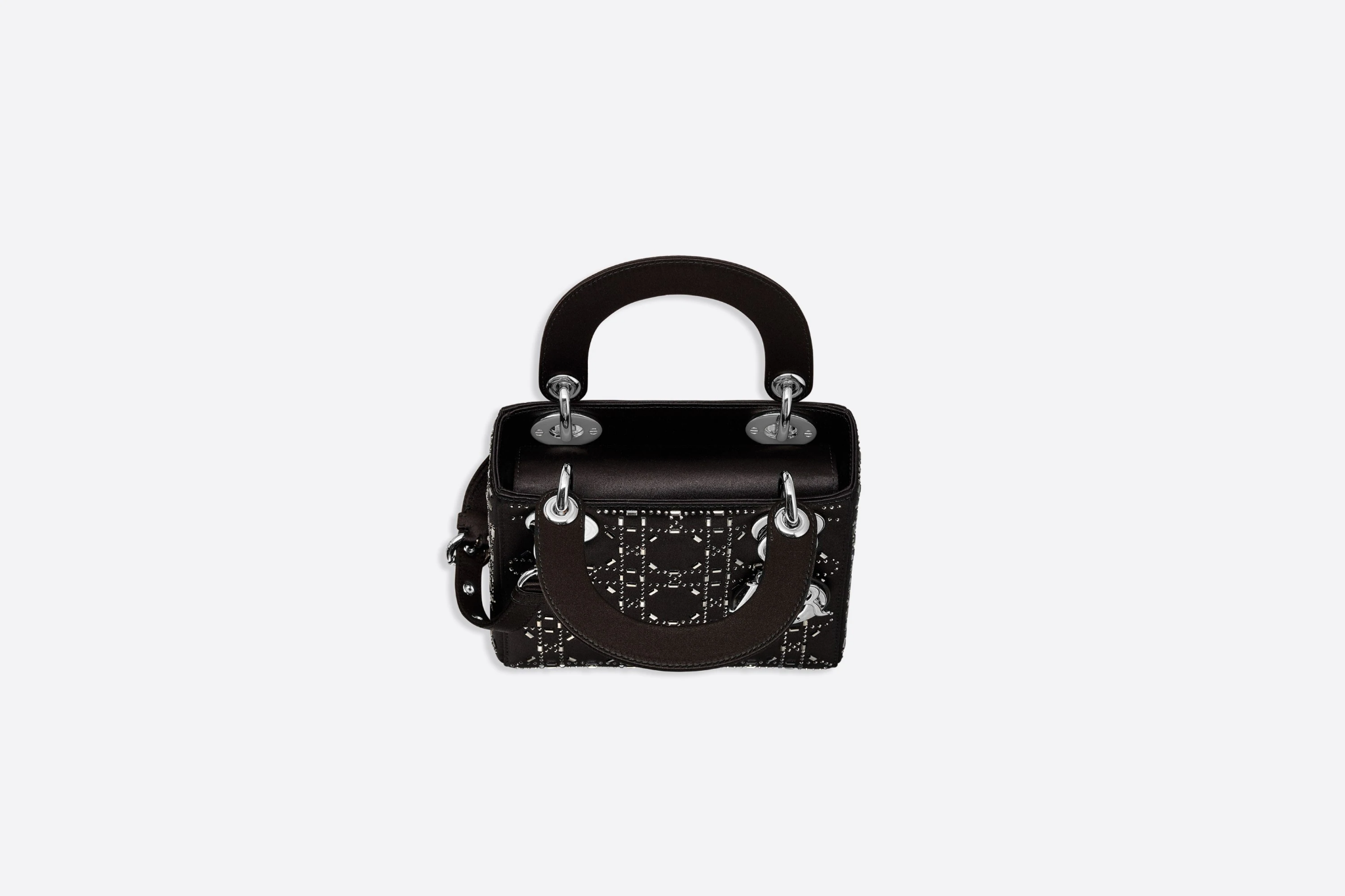  Túi Nữ Dior Mini Lady Dior Bag 'Black Satin' 