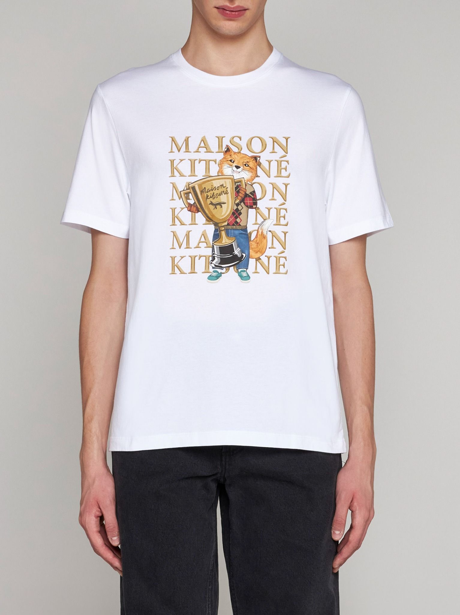  Áo Maison Kitsune Fox Champion 'White' 