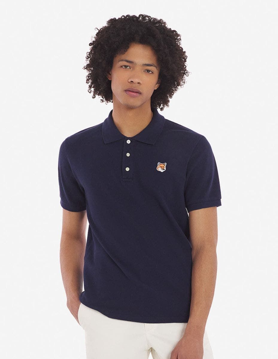  Áo Maison Kitsune Polo In Cotton 'Navy' 