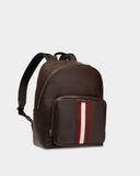  Balo Bally Code Backpack In Ebano Leather 'Brown' 