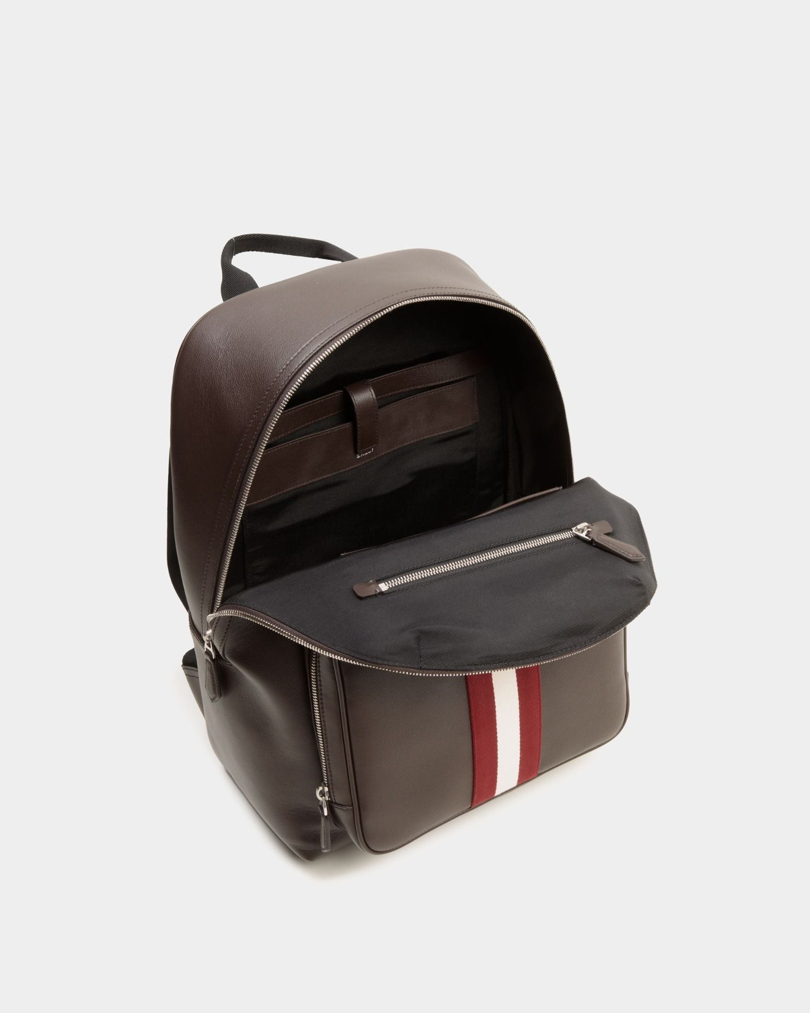  Balo Bally Code Backpack In Ebano Leather 'Brown' 