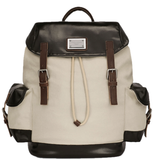  Balo Dolce & Gabbana Canvas Backpack 'Beige' 