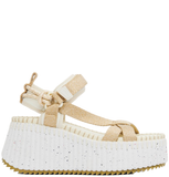  Dép Nữ Chloe Nama Wedge Sandal 'Bright Gold' 