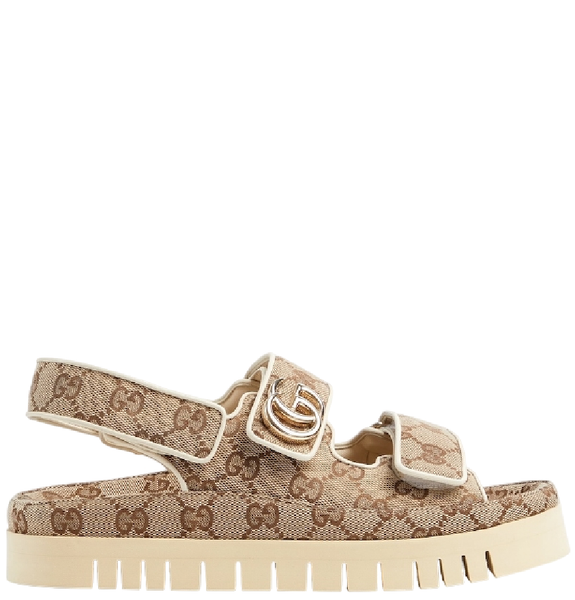  Dép Nữ Gucci Sandal With Double G 'Beige' 
