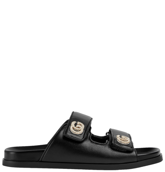  Dép Nữ Gucci Sandal With Double G 'Black' 