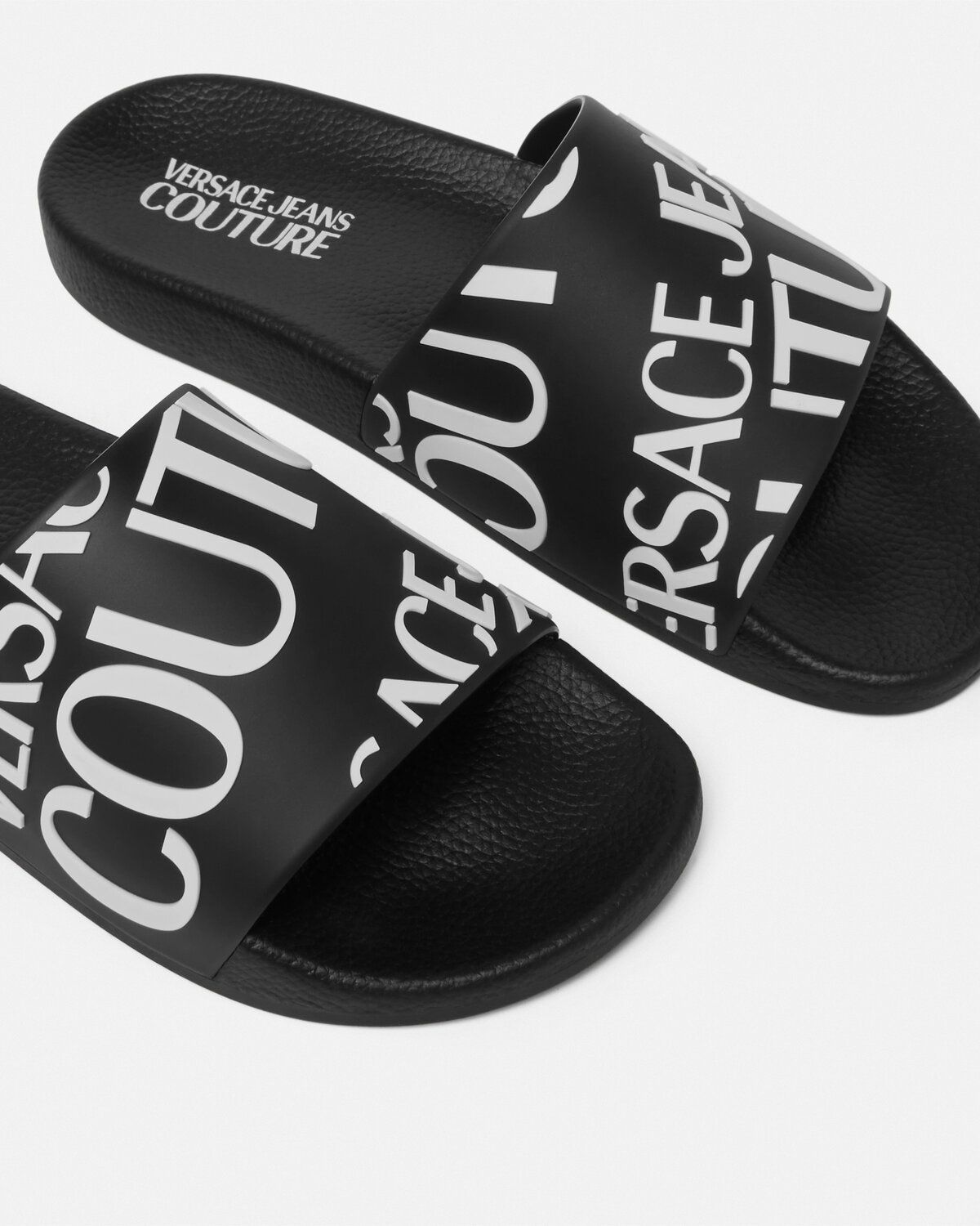  Dép Nữ Versace Jeans Couture Logo Sliders 'Black' 