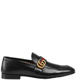  Giày Gucci Leather Loafer With Double G 'Black' 