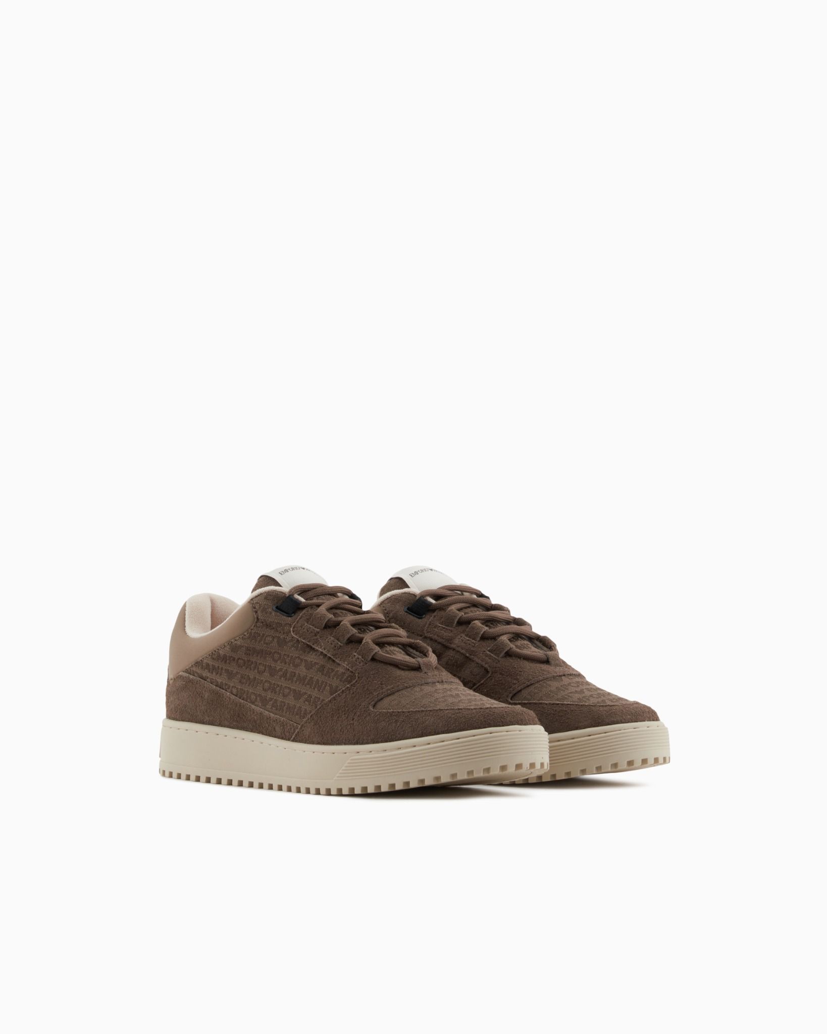  Giày Nam Armani Sneakers Jacquard 'Brown' 