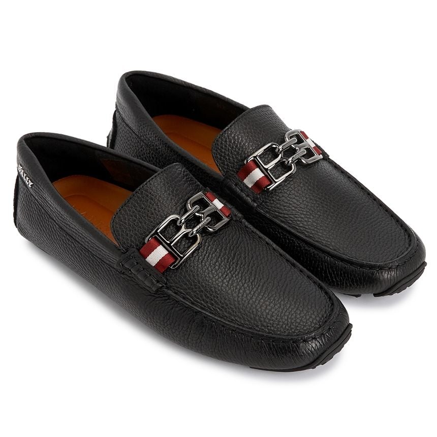  Giày Nam Bally Moccasin Driving Shoes 'Black' 