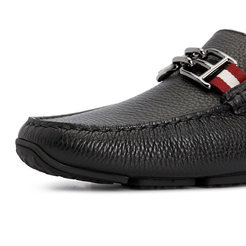 Giày Nam Bally Moccasin Driving Shoes 'Black' PARSAL-U-00 – LUXITY