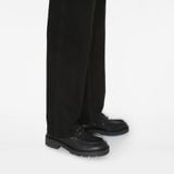  Giày Nam Burberry Leather Raft Boat Shoes 'Black' 