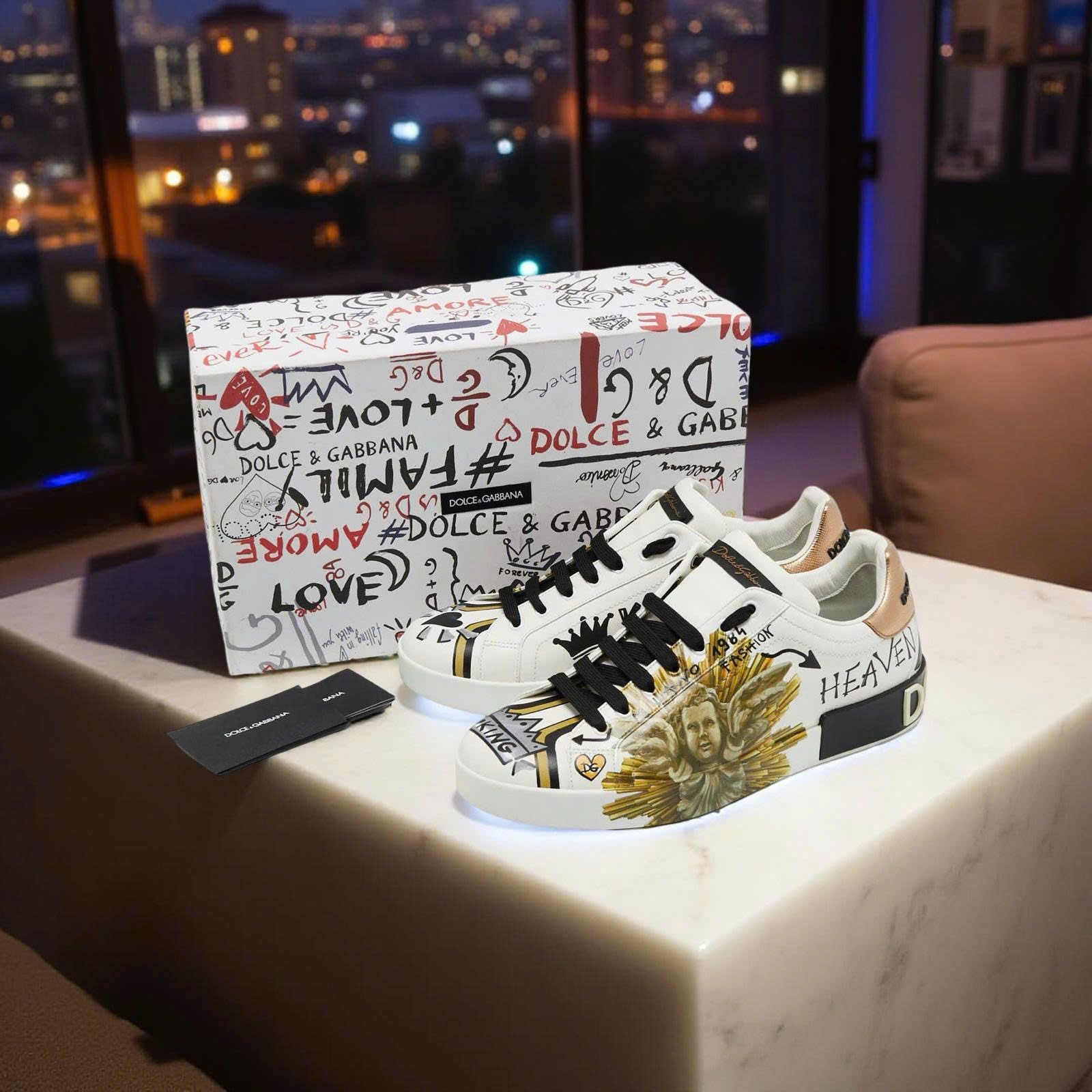  Giày Nam Dolce & Gabbana Portofino 'White' 