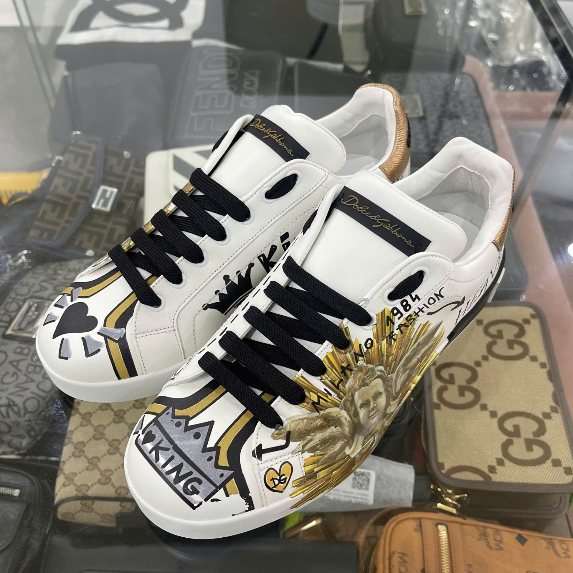  Giày Nam Dolce & Gabbana Portofino 'White' 