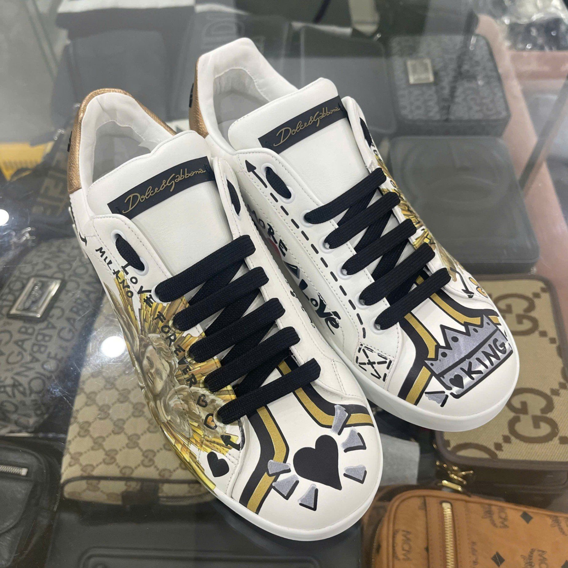  Giày Nam Dolce & Gabbana Portofino 'White' 