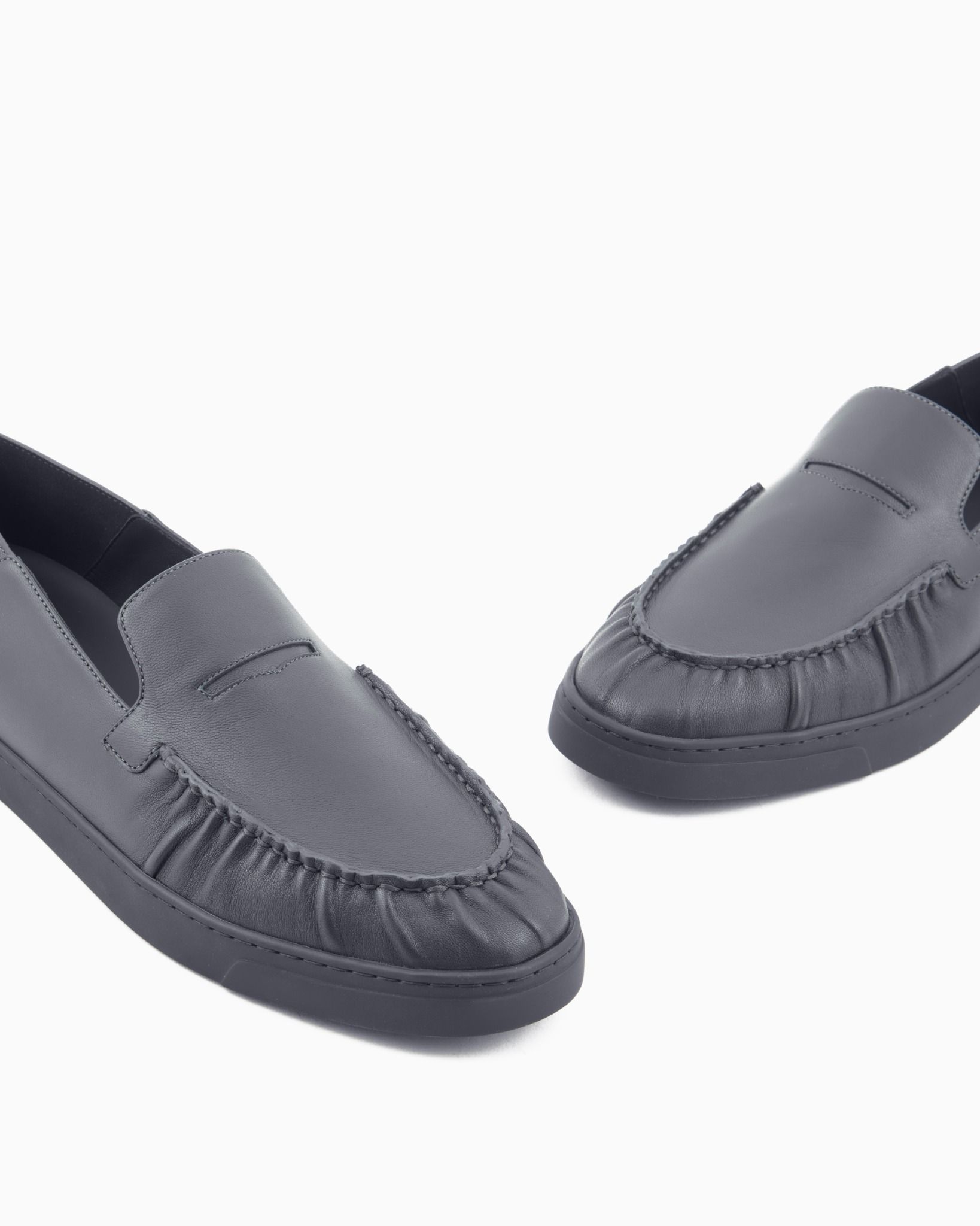  Giày Nam Giorgio Armani Slip-ons 'Black' 