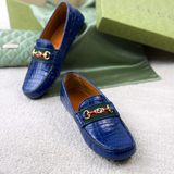  Giày Nam Gucci Crocodile Leather 'Blue' 