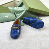  Giày Nam Gucci Crocodile Leather 'Blue' 