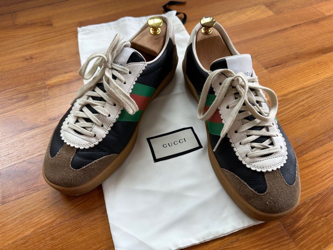 Giày Nam Gucci Leather Web 