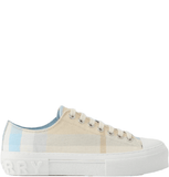  Giày Nữ Burberry Check Cotton Sneakers 'Soft Blue' 